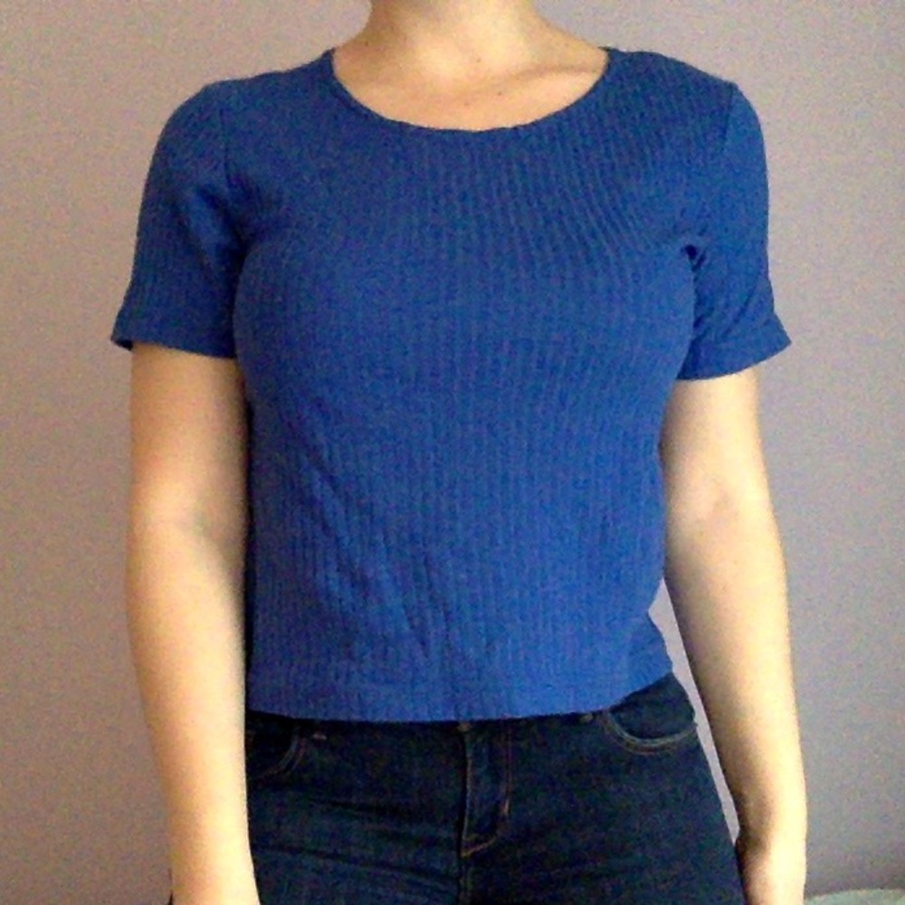 Vintage royal blue crop top